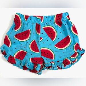 KELLYS KIDS Girls Ruffle Shorts Size 2 Watermelon Print Summer Playful